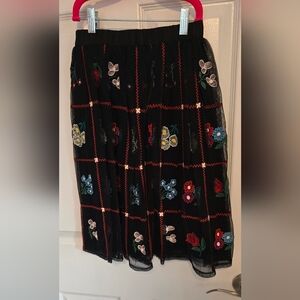 Hanna Andersson Tulle Flower Embroidered Skirt. Size 140cm US10